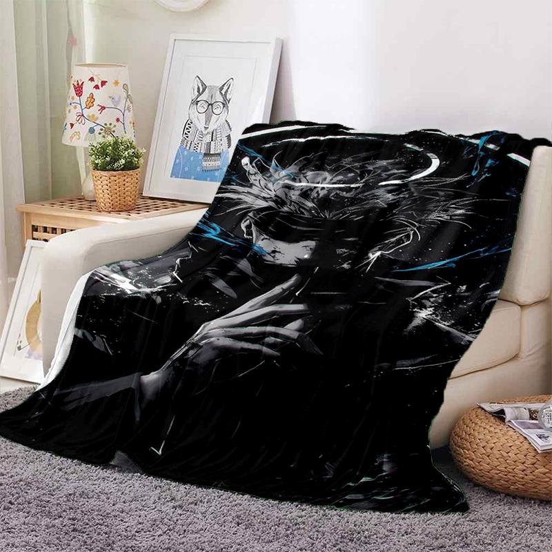 3D Cartoon Jujutsu Kaisen Anime Itadori Yuj Blanket,Soft Throw Blanket for Home Bedroom Bed Sofa Travel Picnic Office Cover Kids