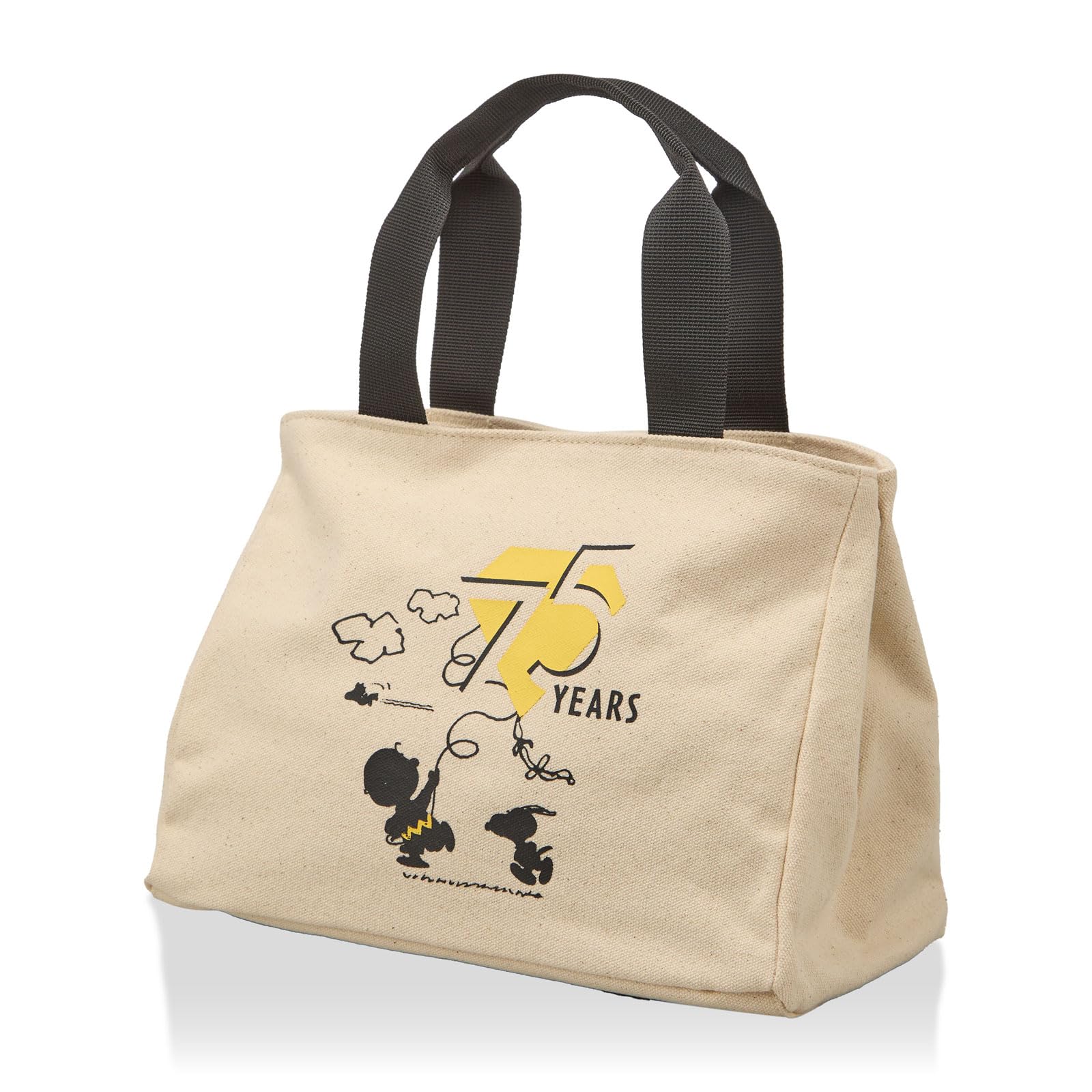 

Snoopy Side Button Mini Tote Bag Canvas Bag PEANUTS 75th Anniversary Art 75th Logo [Sifre] Women s PN158.Natural