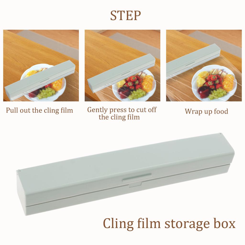 Distributeur de film plastique magnétique Boîte coupe-film conservateur Outils de rangement réutilisables pour papier ciré/boîte métallique/feuille d'aluminium Cuisine Alimentaire