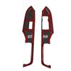 2pcs Inner Door Armrest Panel Trim Cover Carbon Fiber Replacement for Ford Mustang RHD 2015‑2021