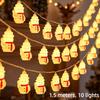 Snowman Led String Lights, Battery Operated Snowman Fairy Lights For Christmas Thanksgiving Fall Indoor Outdoor Home Decor