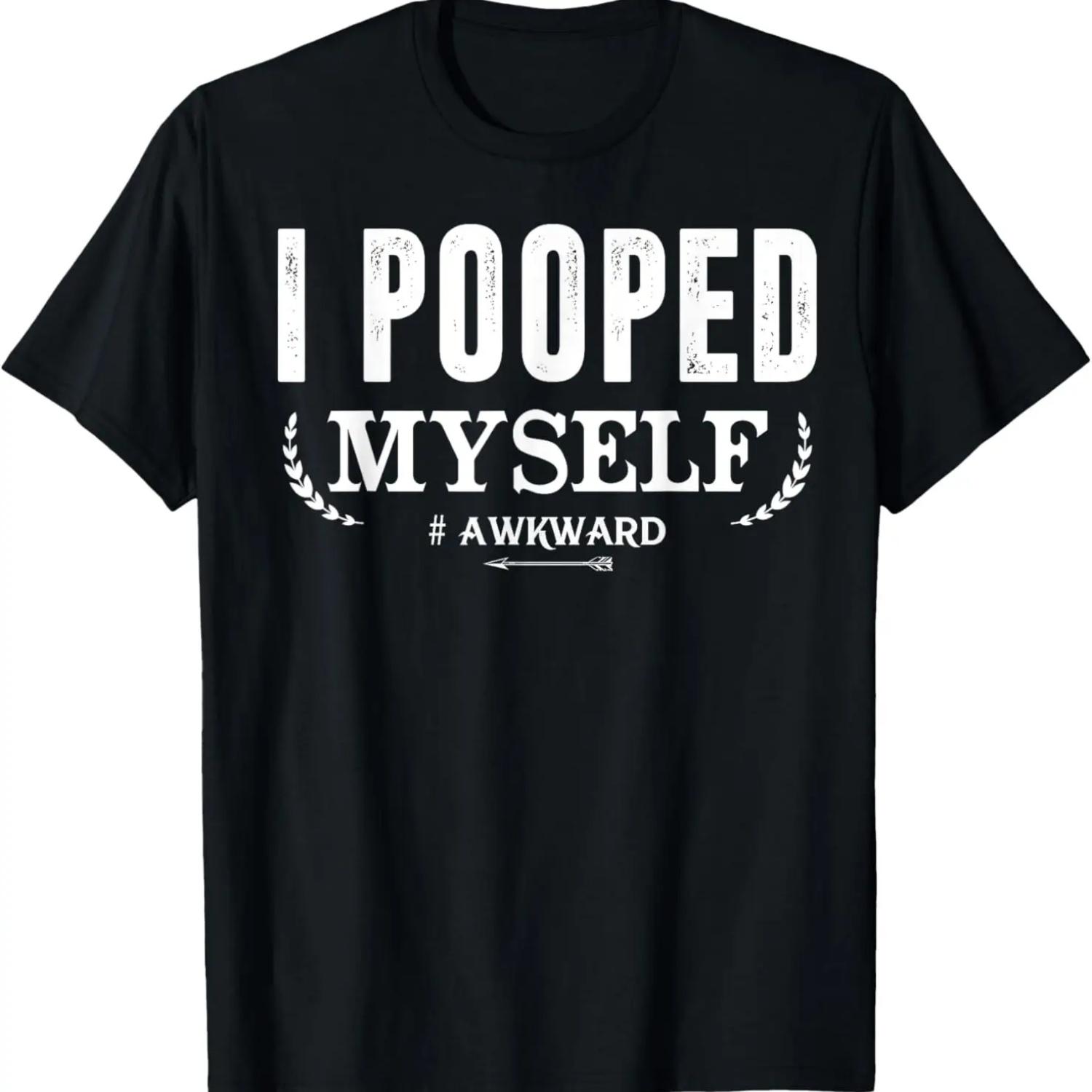 Смешная футболка Я обкакался Боди Футболка, 100% хлопок S