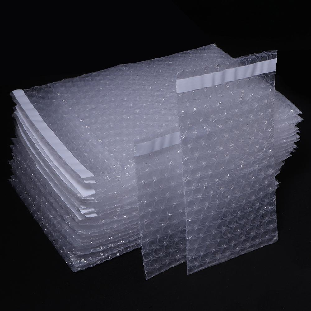 10-50pcs Self-sealing Bubble Foam Mailers Bag Transparent Shockproof Double Film Cushioning Bag Envelope Packaging Shipping Bag