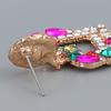 Pinkdudu Fashion 3 Color Rhinestone Heart Drop Earrings Romantic Luxury Multicolor Zircon Love Earring for Women Jewelry PD1323