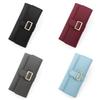 Ladies Pu Leather Slim Wallet With Three Fold Design For Daily Use