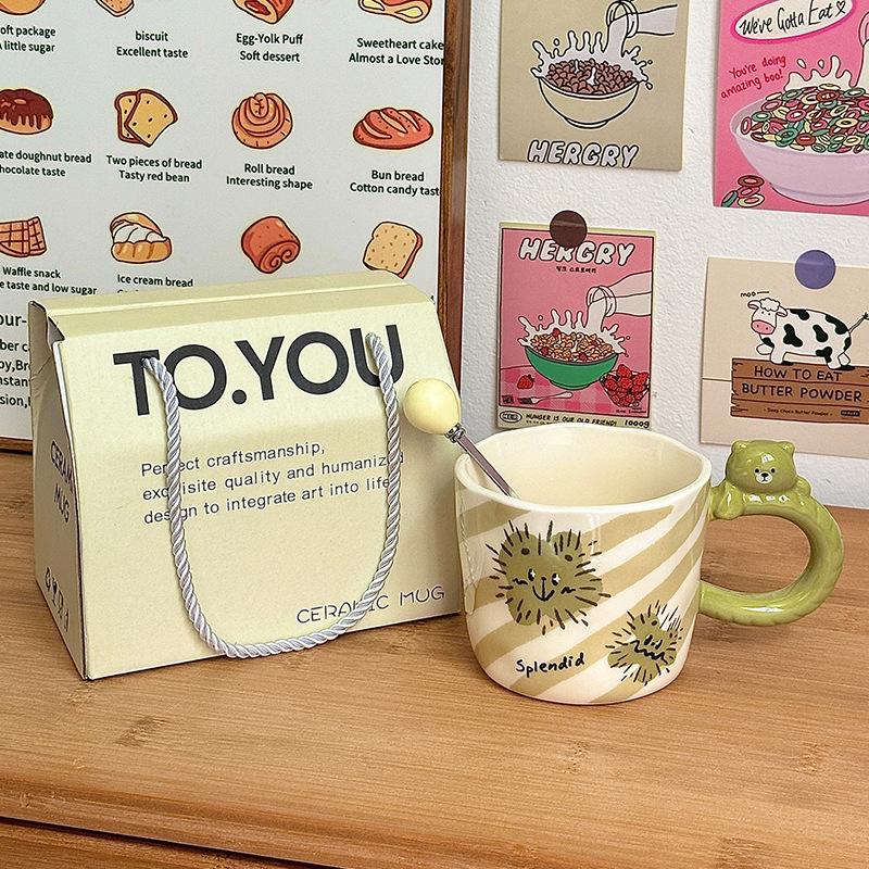 High Value Cup Girls Office Birthday Gift Mug Souvenir Ceramic Cup Couple Coffee Cup Household