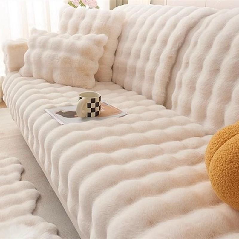 Non-slip Sofa Towel Dog Pet Sofa Cushion Winter Thicken Plush Corner Sofa Cover Sectional Chaise Longue Couch Mat Multi-size