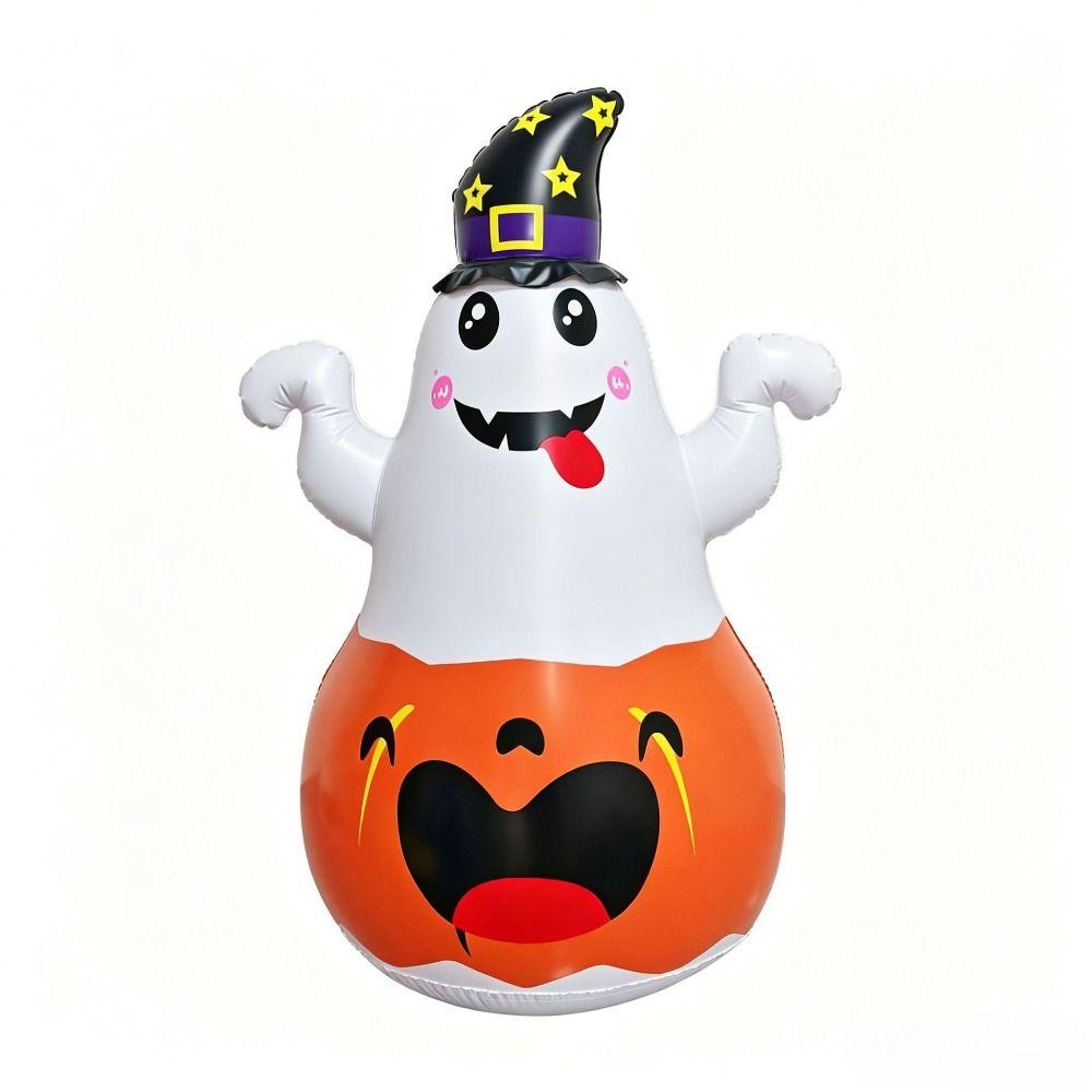 LED Light Halloween Decoration PVC Material Inflatable Witch Hat Pumpkin Lamp Home Decoration