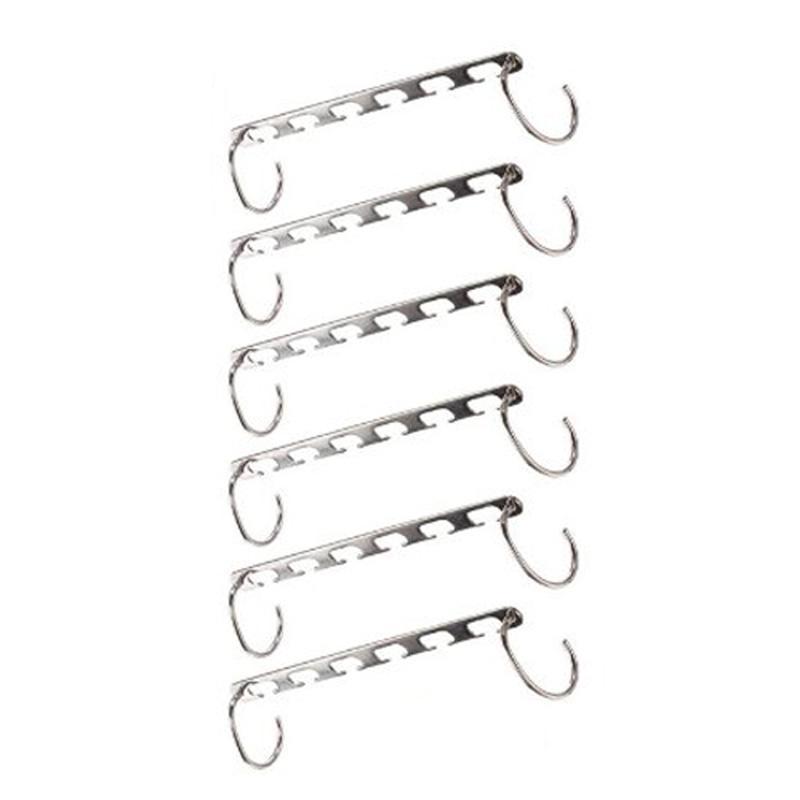 2/4/6/8/10pcs Magic Clothes Hangers Hanging Chain Metal Cloth Closet Hanger Shirts Tidy Save Space Organizer Hangers