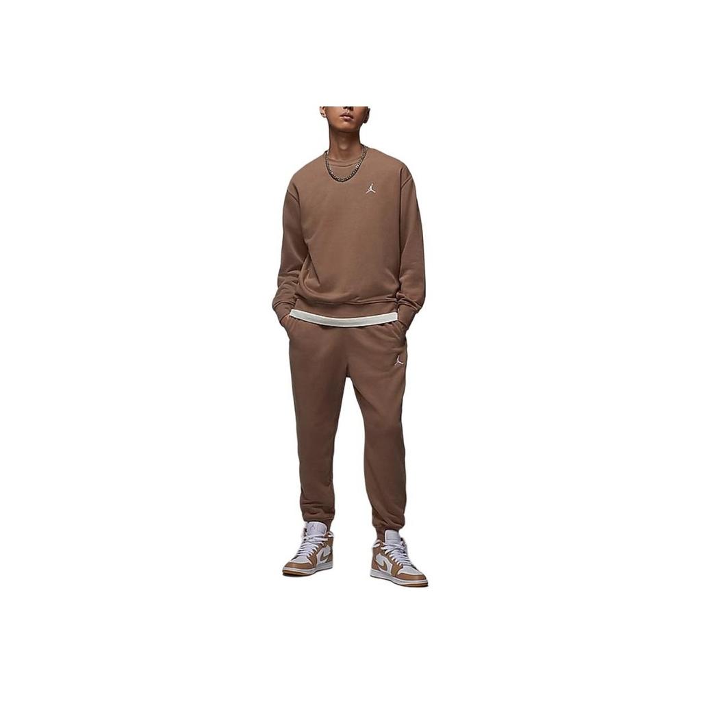 Jordan Crew Neck Pullover Comfortable Long Sleeve Sweatshirt Men Sweatshirt Brown FV7296-223