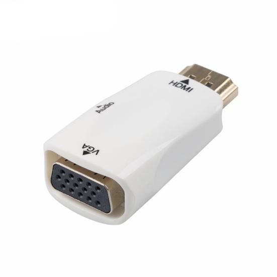 HDMI-compatible To VGA Adapter Male To Female High Clarity 1080P Audio Cable Converter for PC Laptop