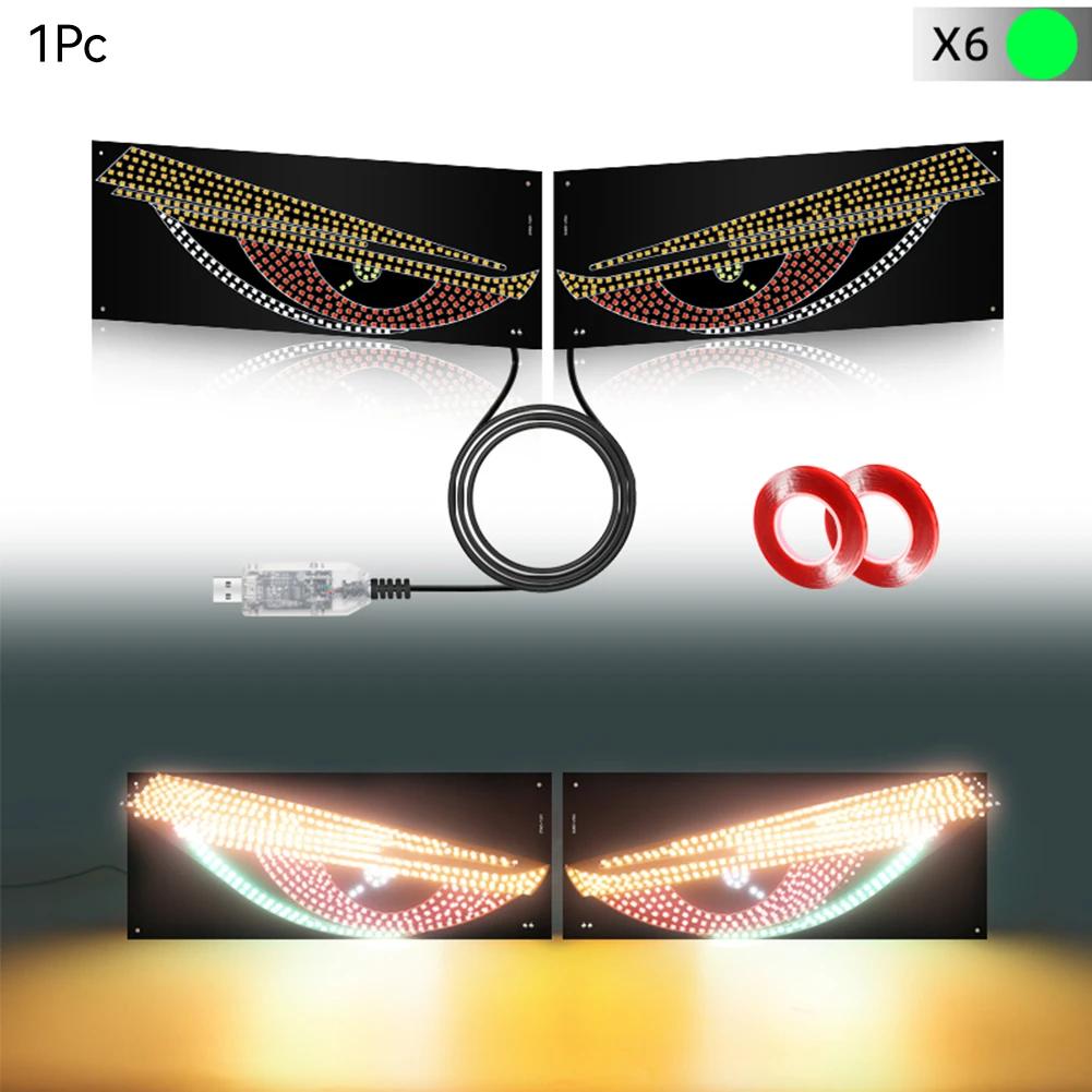 

2 шт./компл. Автомобильный свет безопасности при вождении Светодиодный свет «дьявольский глаз» Предупреждающая лампа для переднего/заднего стекла Атмосферный свет Автомобильные аксессуары для декора