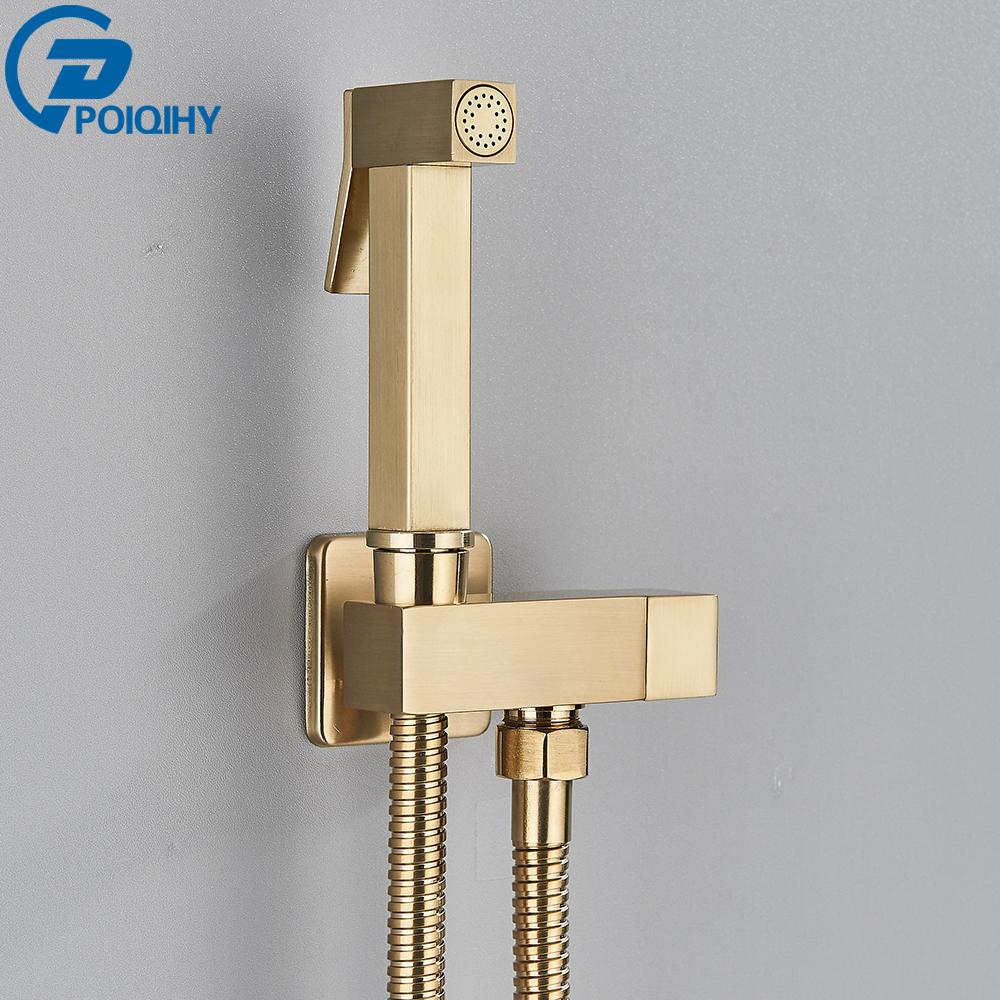 Chrome Handheld Toilet Bidet Faucet Stainless Steel Bidet Shower Hygienic Shower Wall Shower Woman Cleaner Cold Water Only