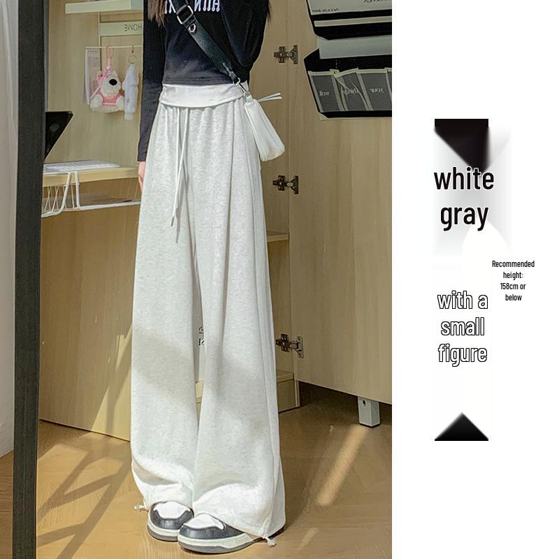 2024 Autumn/Winter Women's Mamba Cotton Sweatpants: Loose Wide-Leg, Cuffed, Straight-Leg Casual Sportswear