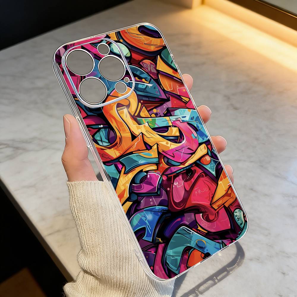 G-Graffiti Art Cool Thing  Phone Case For iPhone 17 16 15 14 13 12 11 Mini Pro Max Plus Transparent Cover