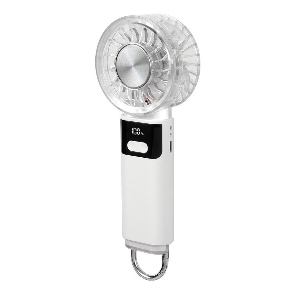 2026 Portable Handheld Fan: 100 Speeds, USB Charging, Foldable Carabiner Design
