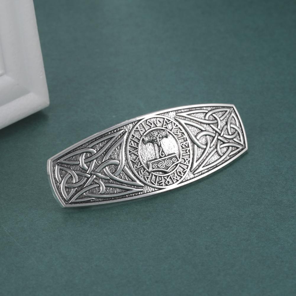 Teamer Vintage Barrette Celtics Knot Hair Clip for Women Viking Tree of Life Nordic Hairpins Wicca Jewelry Hair Accessories Gift