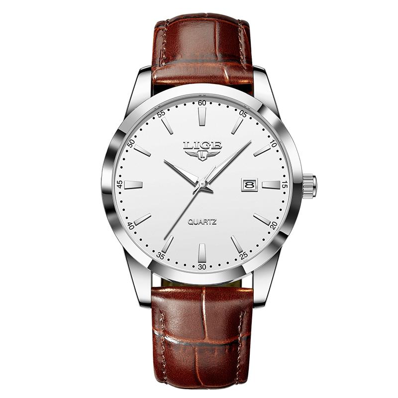 

Montre Homme New Luxury Brown Leather Watch Men Fashion Business Watch Men Outdoor Sport Waterproof Quartz Men s Watches