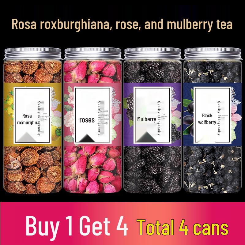 Chalem Dried Fruit & Flower Herbal Tea 4-Can Variety Pack