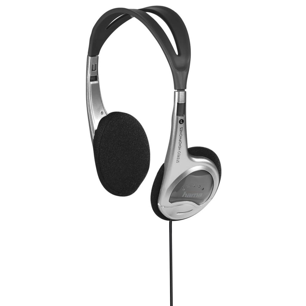 hama Germany HK-229 Silver Wired Headphones 3.5mm (Official Import)