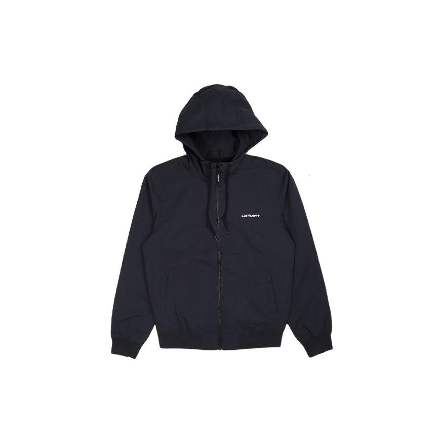Carhartt WIP Jachetă cu glugă și mânecă lungă de culoare solidă Bărbați jachete Albastru-Marin I027797-00B-XX