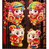 White Card Paper Fu Sticker Sheep Year Theme 3D Door Decal Gifts Window Decals  Door Decorating