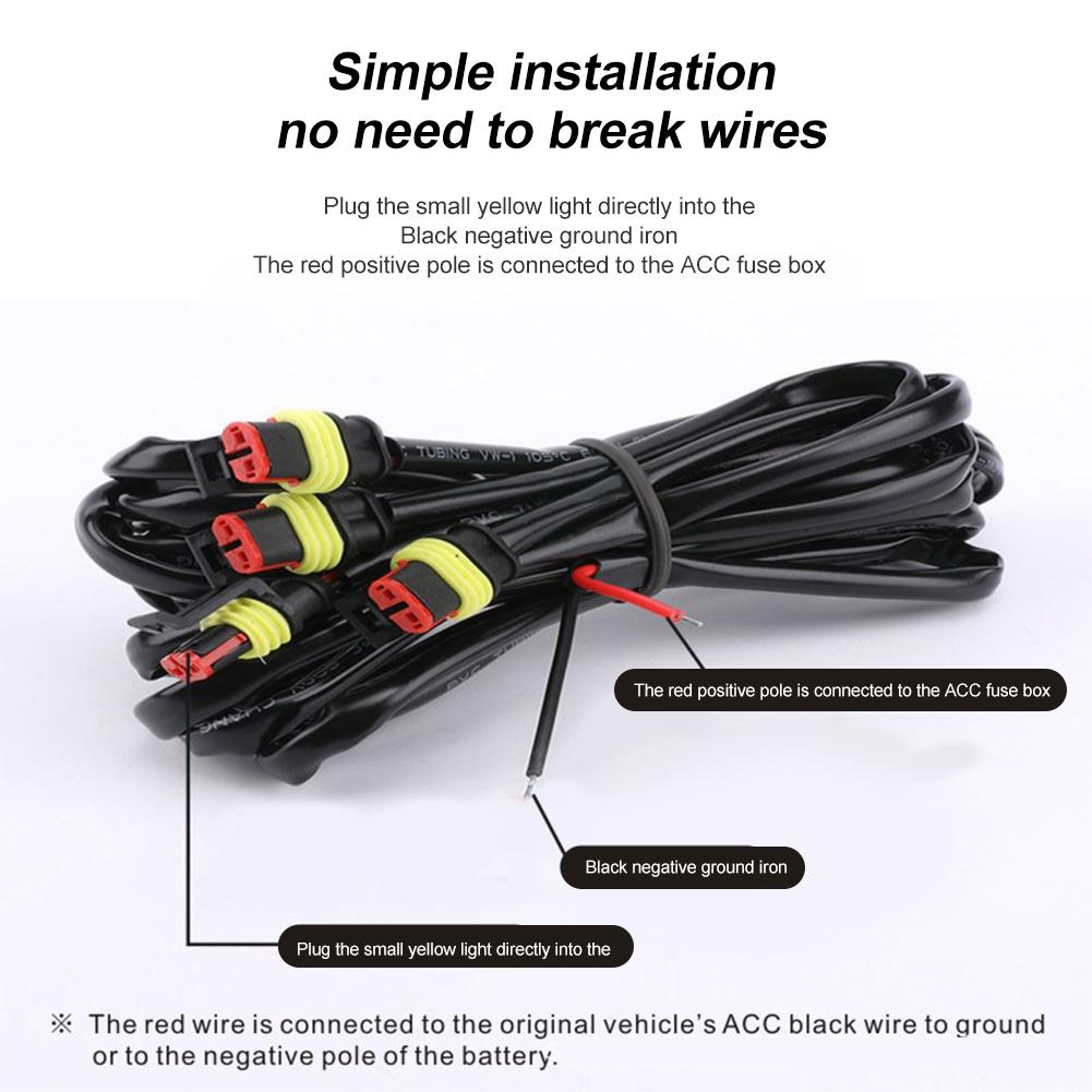 12V LED Car Grille Light Yellow Light Daytime Running Light DRL Decorative Warning Light  Haze Light For Pickup Truck SUV