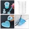 Silicone Measuring Cup DIY Resin Glue Tools Cup for Making Handmade Craft Nonstick Silicone Mixing Cups Mixing Plaster