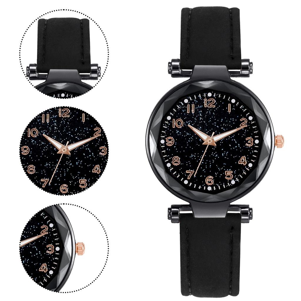 Ladies Watch Belt Watch Luminous Digital Face Ladies Quartz Watch