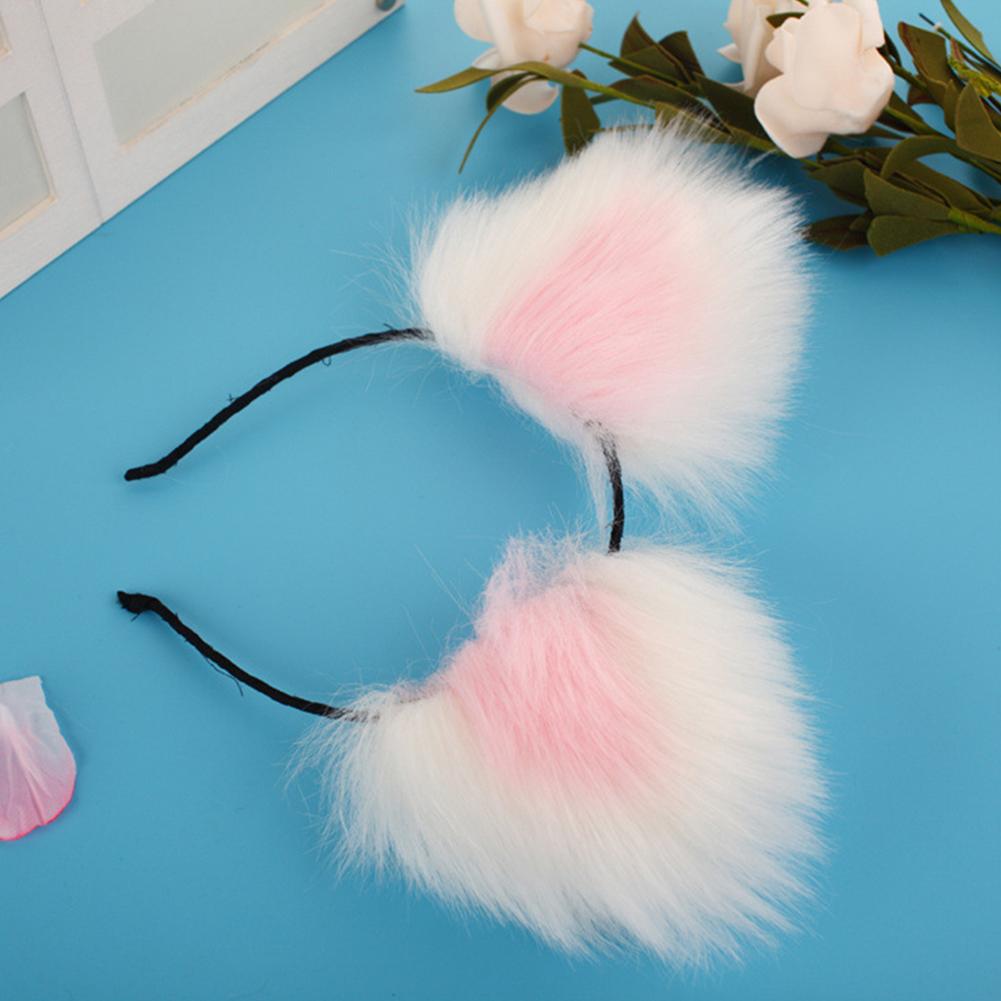 Cute Soft Cat Ears Headbands with 40cm Fox Tail Bow Metal Butt Anal Plug Erotic Cosplay Accessories Adult Sex Toys for Couples