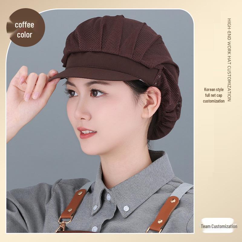 Women's Breathable Dustproof Kitchen Chef Hat - Sanitary Head Cover for Catering and Workshops