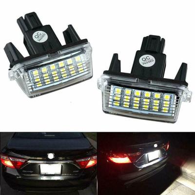 Led License Number Plate Light Assembly 2pcs LED White Light For Toyota Camry Highlander Avalon Prius C Yaris Toyota Accessories