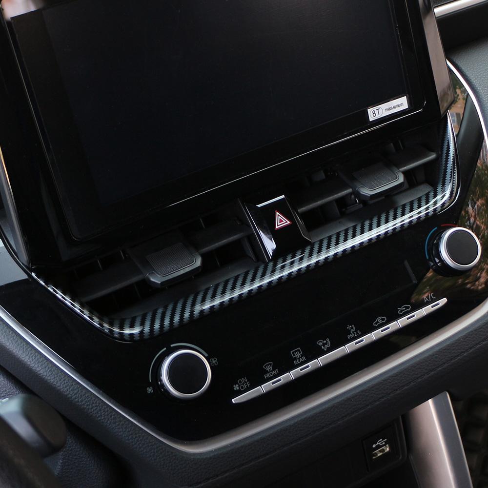 Car Console AC Air Vent Navigation Strip Sticker for Toyota Corolla Cross XG10 2019 - 2025 Decoration Cover Styling Accessories