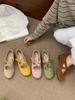 French cross-buckle flat-bottomed fashion Mary Jane women's versatile commuter flat-bottomed ballet shoes round head shallow mouth single shoes