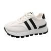 Striped Large Shoes Women/Men Thick Sole Board Shoes Front Lace Up Small White Shoes Low Top Casual Sports Sneakers Women