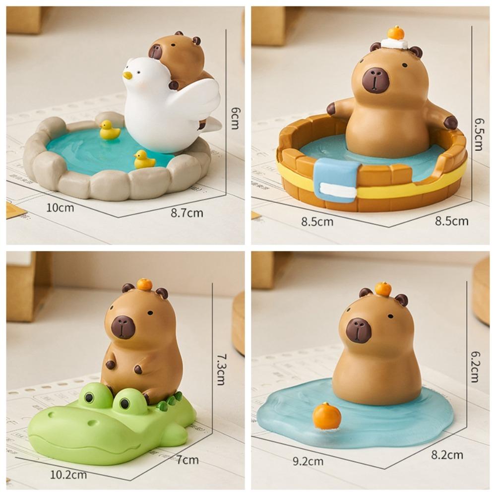 Animal Figurines Capybara Mobole Phone Stand Crocodile Capybara Model Toy  Phone Accessories