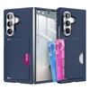 Matte Hard PC Card Slot Holder Shockproof Phone Case for Samsung Galaxy Z Fold 7 6 Fold7 Fold6 5G Folding Protective Back Cover