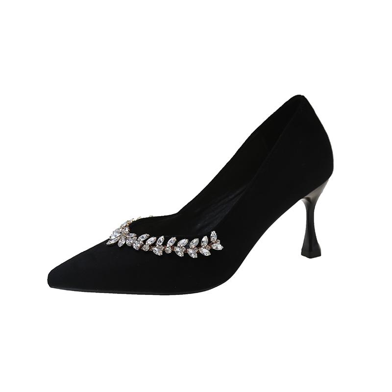 

Fashion New Crystal Pointed Toe Women Mary Jane Shoes Fashion Shallow Slip on Shoes Dancing Party Prom Ladies Pumps Shoes 38