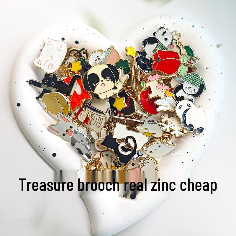 Cute Cartoon Metal Brooch - Trendy Fashion Accessory