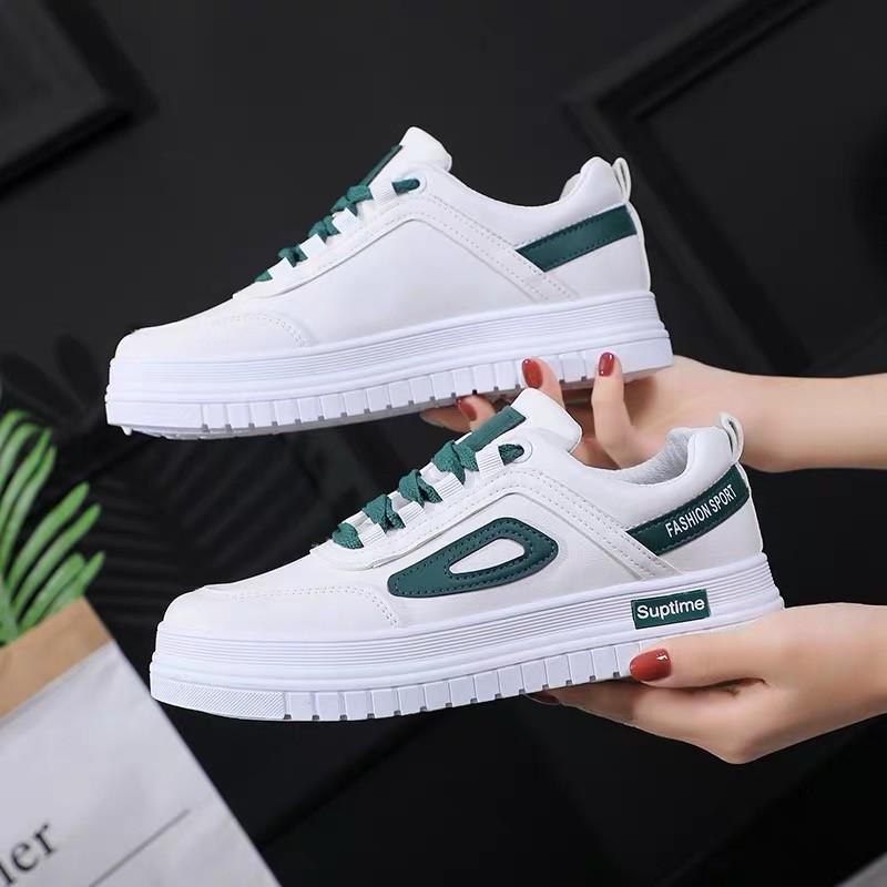 Women's 2024 Trendy White Sneakers - Versatile, Breathable & Casual for Spring