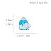 European & American Cartoon Brooch: Cinnamoroll, Pochacco, Kuromi, Hello Kitty with Green Plant Imitation Enamel Alloy Badge
