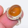 Natural Carnelian Gemstone Handmade 925 Sterling Silver Jewelry Ring Size 7 ZS-1832