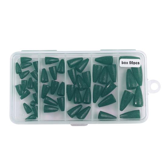 50Pcs Fishing Weight Sinkers Kit Rustproof Corrosion Resistant Saltwater Freshwater Metal Lead Fishing Weights Set