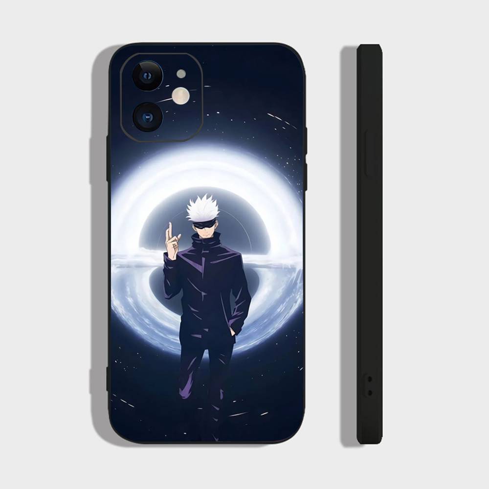 Satoru Gojo Anime Jujutsu Kaisen Phone Case For IPhone 17 Air 16 15 14 13 Pro Max 11 12 Black Silicone Cover