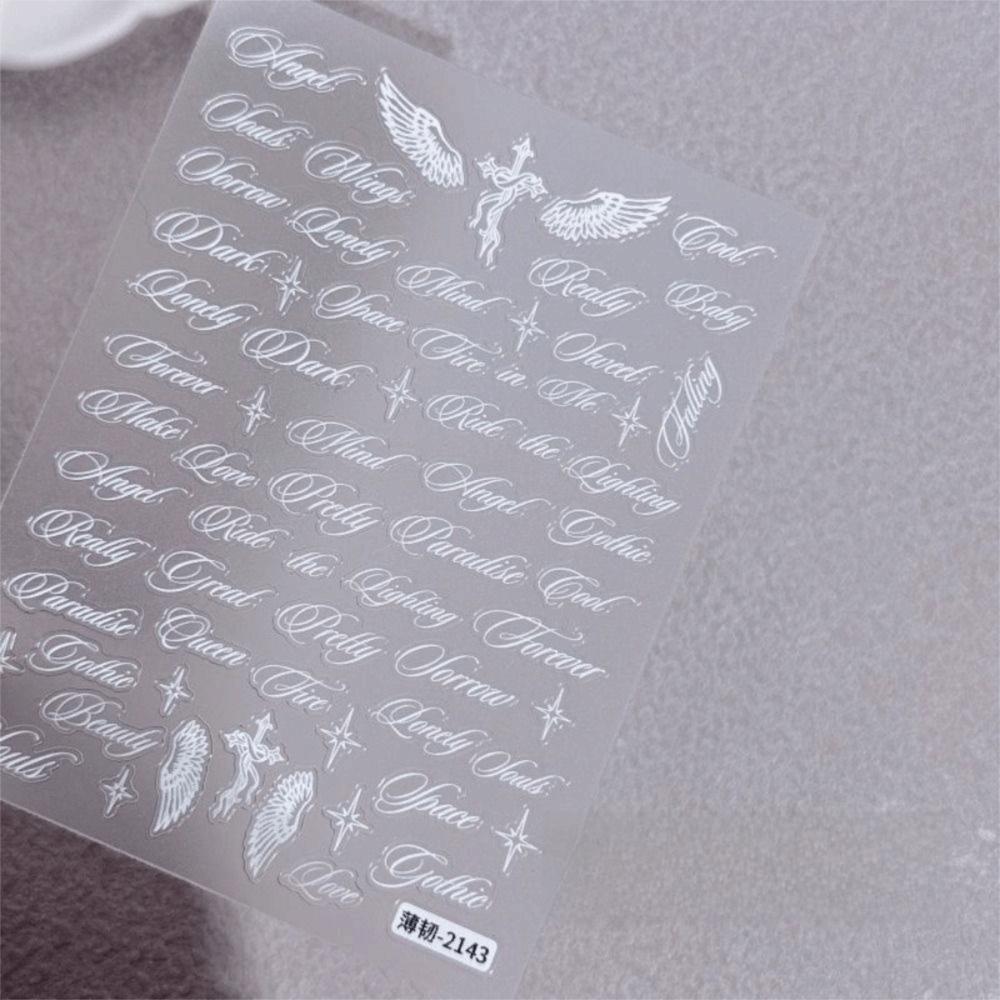 Self-Adhesive Wing Nail Art Stickers Thin Nail Decorations Nail Decorative Stickers Home DIY