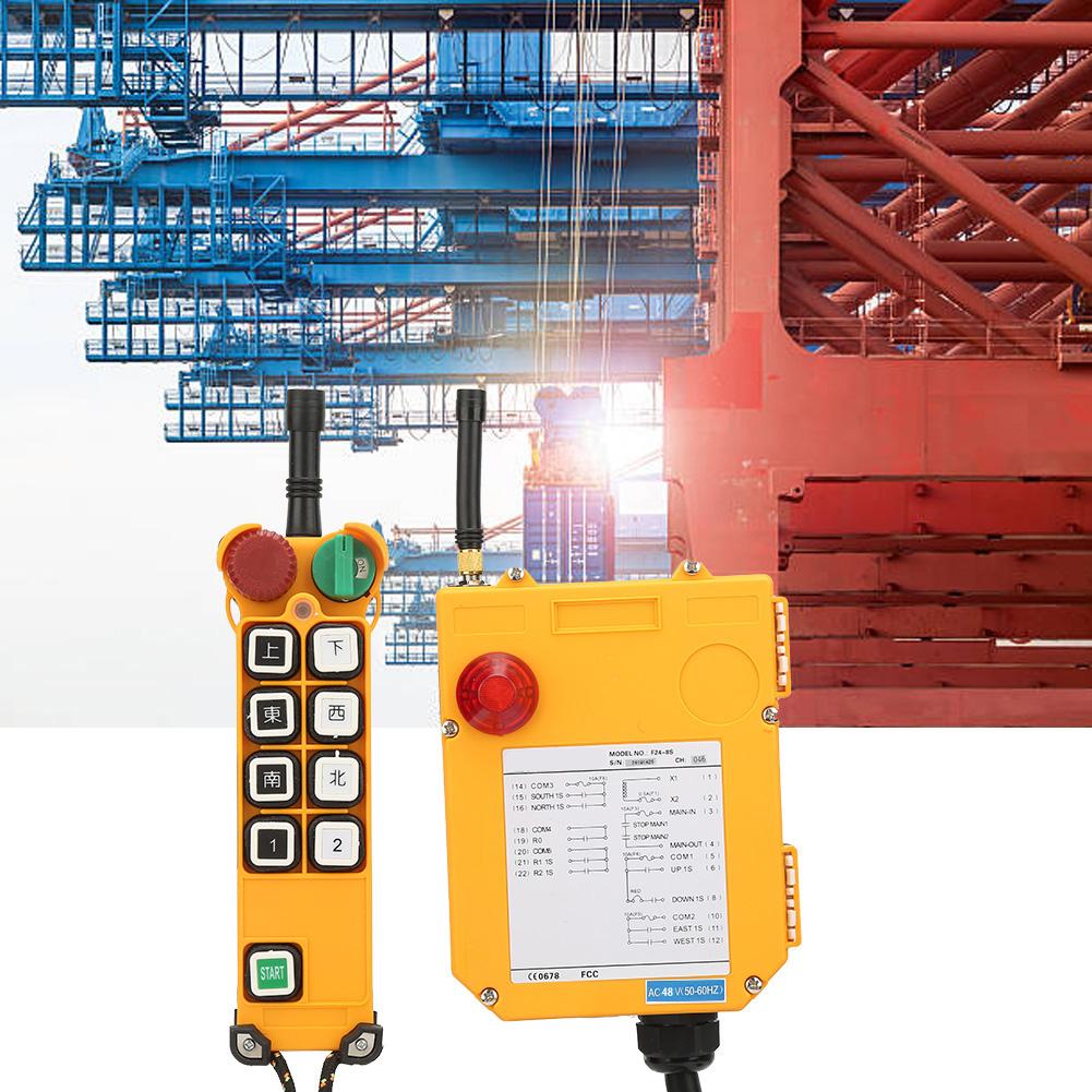 F24 8S Průmyslové vysoce spolehlivé bezdrátové dálkové ovládání jeřábu 100 metrů(48V)