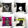 Legendary Rapper T-Travis Scott Pillow Case Linen Cushion Covers For Decorative Sofa Home Pillows Case Car Chair Pillows Cases