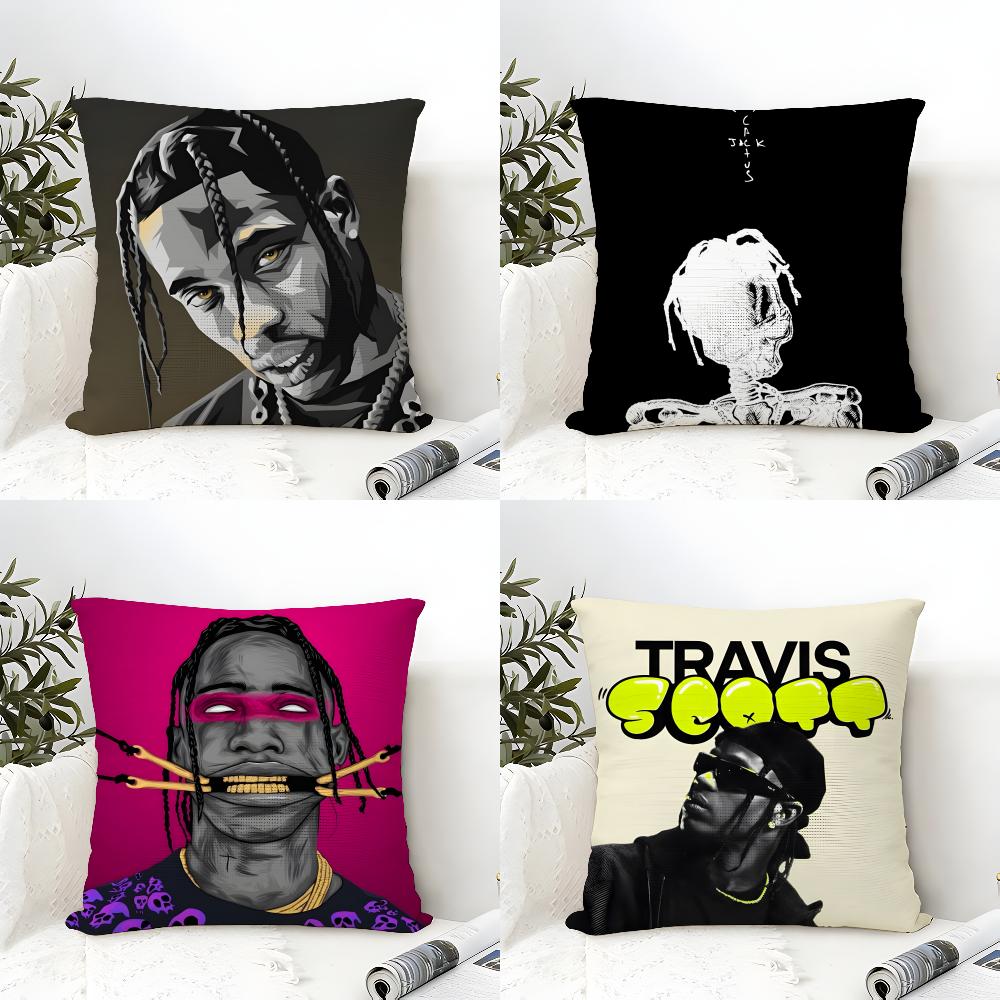 Legendary Rapper T-Travis Scott Pillow Case Linen Cushion Covers For Decorative Sofa Home Pillows Case Car Chair Pillows Cases