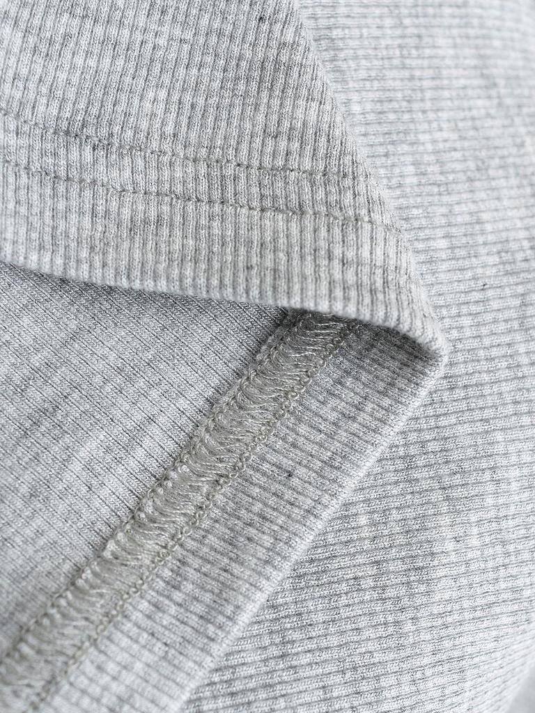 Summer 2025 European & American Style Ribbed Slim Fit U-Neck Short Sleeve Top