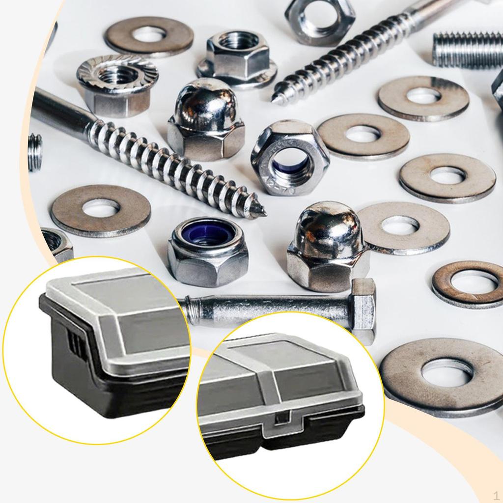 4 Stycken Skruvorganisatorlådor Avdelare Hårdvarubehållare Fodral för Muttrar Små Föremål